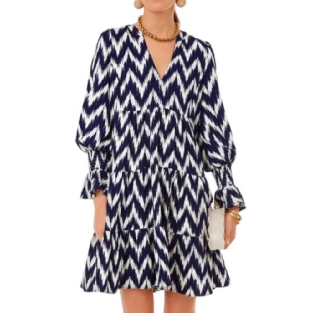 Tuckernuck Pomander Place Navy Ikat Kenzo Dress XS